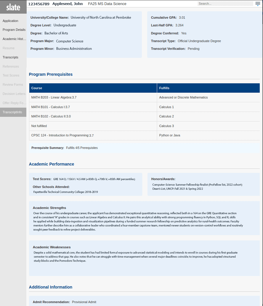 TranscriptAI summary view embedded in Slate